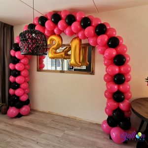 Balloon Styling Tilburg ballonnenboog ballonboog 21 jaar ballonnen Tilburg (1) - kopie