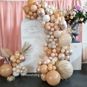 Balloon Styling Tilburg babyshower Bohemian kleuren gepersonaliseerd bord ballonnen Tilburg (1)