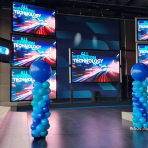 Balloon Styling Tilburg ballonnenpilaren met topballon q-lite ballonnen Tilburg (1)