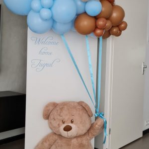 Balloon Styling Tilburg paneel backdrop gepersonaliseerd geboorte baby ballonnen Tilburg