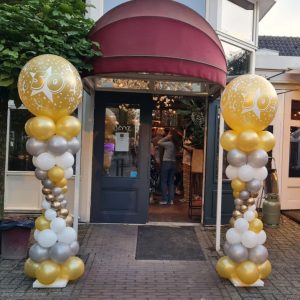 Balloon Styling Tilburg ballonnenpilaren 50 jaar De Commanderie ballonnen Tilburg