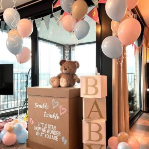 Balloon Styling Tilburg ballonnendoos gender reveal trossen heliumballonnen BABY-dozen ballonnen Tilburg (1)