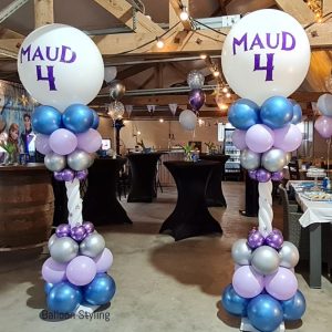 Balloon Styling Tilburg Frozen decoratie ballonnenpilaren trosen heliumballonnen tafeldecoratie ballonnen Tilburg feestartikelen Tilburg