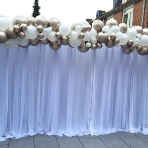 Balloon Styling Tilburg organic ballonnenslinger backdrop zijden rozen ballonnen Tilburg feestartikelen Tilburg