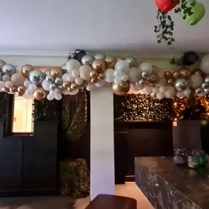 Balloon Styling organic ballonnenslinger chroom goud, zilver ballonnen Tilburg feestartikelen Tilburg